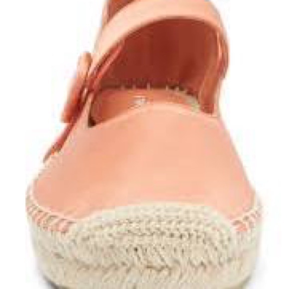 Jeffrey Campbell Ariele Mary Jane Espadrille in Pastel Orange Satin - Picture 2 of 7
